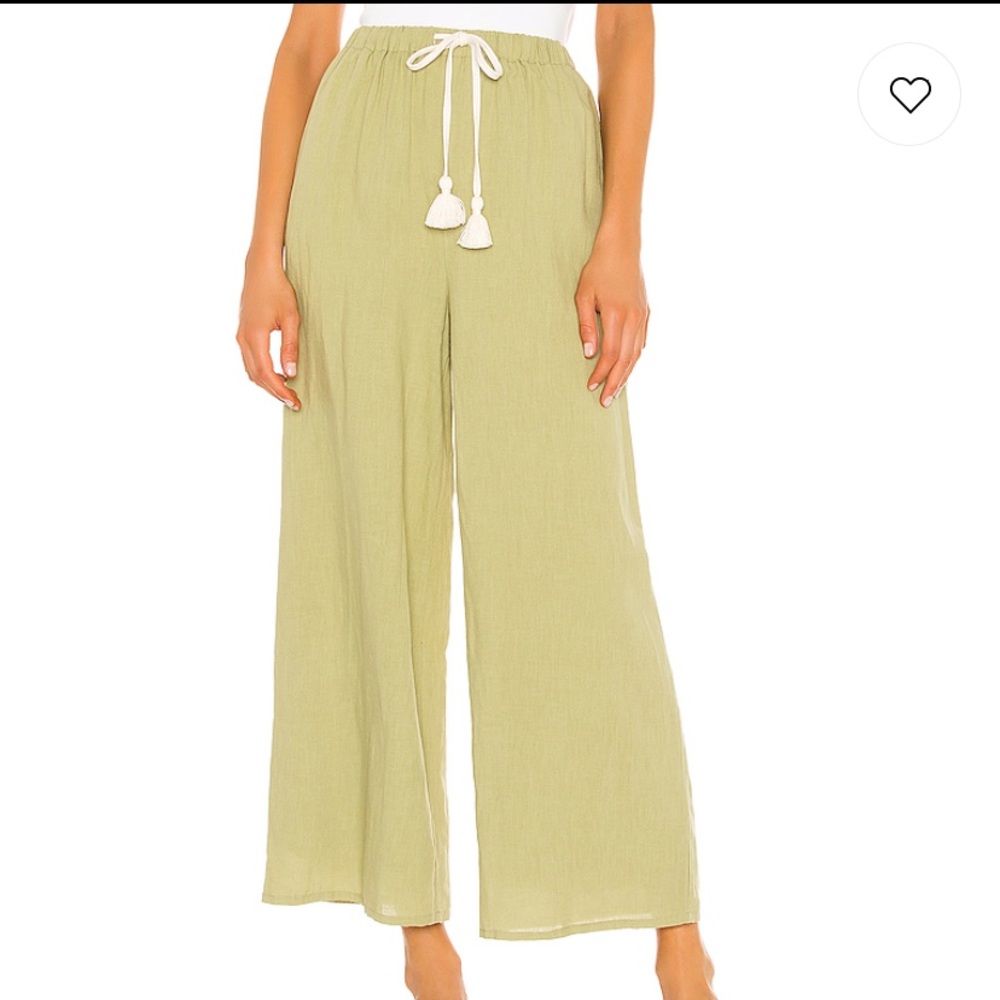 Revolve Drawstring Linen Pants